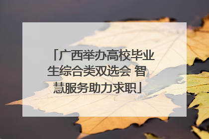 广西举办高校毕业生综合类双选会 智慧服务助力求职