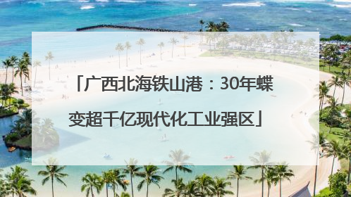 广西北海铁山港：30年蝶变超千亿现代化工业强区