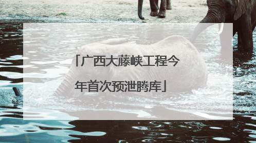 广西大藤峡工程今年首次预泄腾库