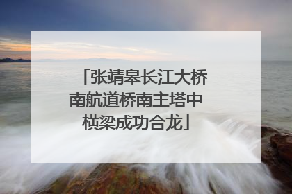 张靖皋长江大桥南航道桥南主塔中横梁成功合龙