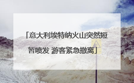 意大利埃特纳火山突然短暂喷发 游客紧急撤离