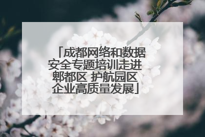成都网络和数据安全专题培训走进郫都区 护航园区企业高质量发展