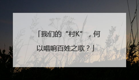 我们的“村K”，何以唱响百姓之歌？