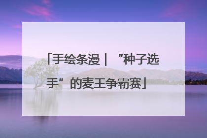 手绘条漫｜“种子选手”的麦王争霸赛