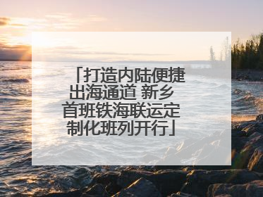 打造内陆便捷出海通道 新乡首班铁海联运定制化班列开行