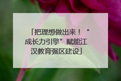 把理想做出来！“成长力引擎”赋能江汉教育强区建设