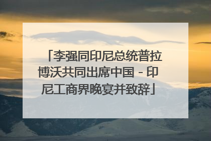 李强同印尼总统普拉博沃共同出席中国－印尼工商界晚宴并致辞