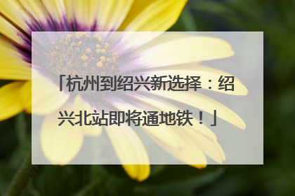 杭州到绍兴新选择：绍兴北站即将通地铁！