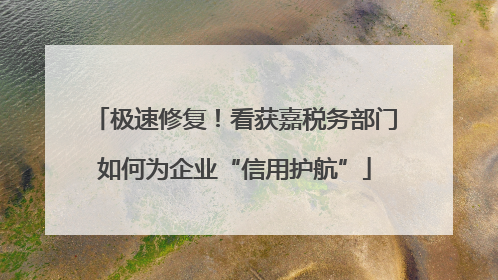 极速修复！看获嘉税务部门如何为企业“信用护航”