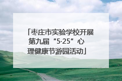 枣庄市实验学校开展第九届“5·25”心理健康节游园活动