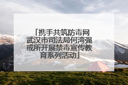 携手共筑防毒网 武汉市司法局何湾强戒所开展禁毒宣传教育系列活动