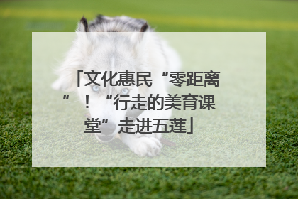 文化惠民“零距离”！“行走的美育课堂”走进五莲