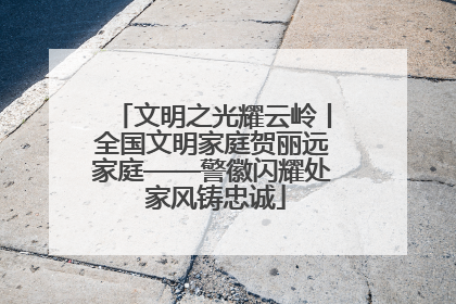 文明之光耀云岭丨全国文明家庭贺丽远家庭——警徽闪耀处 家风铸忠诚