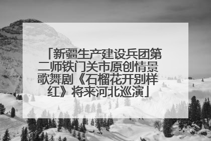新疆生产建设兵团第二师铁门关市原创情景歌舞剧《石榴花开别样红》将来河北巡演