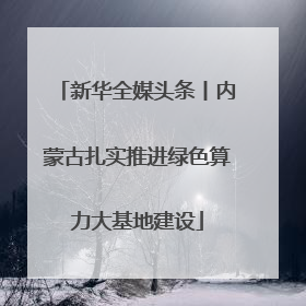 新华全媒头条丨内蒙古扎实推进绿色算力大基地建设