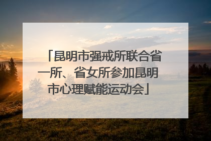 昆明市强戒所联合省一所、省女所参加昆明市心理赋能运动会