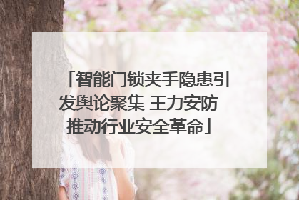 智能门锁夹手隐患引发舆论聚集 王力安防推动行业安全革命