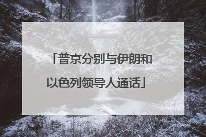 普京分别与伊朗和以色列领导人通话