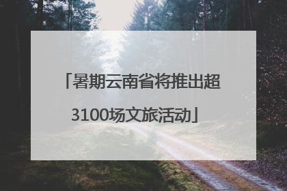 暑期云南省将推出超3100场文旅活动