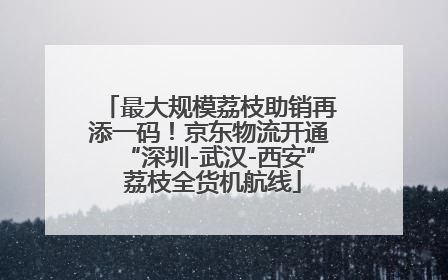 最大规模荔枝助销再添一码！京东物流开通“深圳-武汉-西安” 荔枝全货机航线