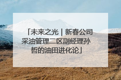 未来之光｜新春公司采油管理二区副经理孙哲的油田进化论