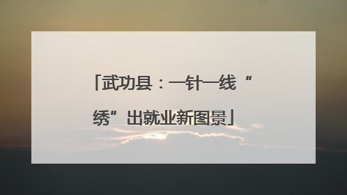 武功县：一针一线“绣”出就业新图景