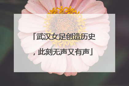 武汉女足创造历史，此刻无声又有声