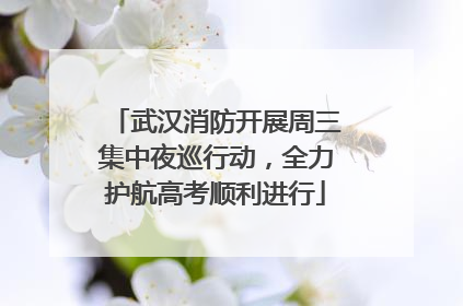武汉消防开展周三集中夜巡行动，全力护航高考顺利进行