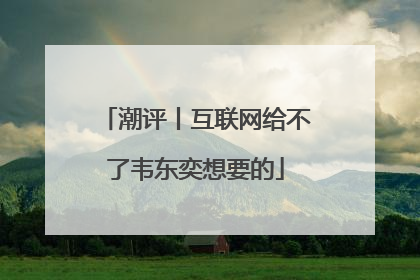 潮评丨互联网给不了韦东奕想要的