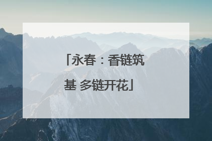 永春：香链筑基 多链开花
