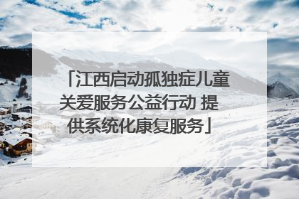 江西启动孤独症儿童关爱服务公益行动 提供系统化康复服务