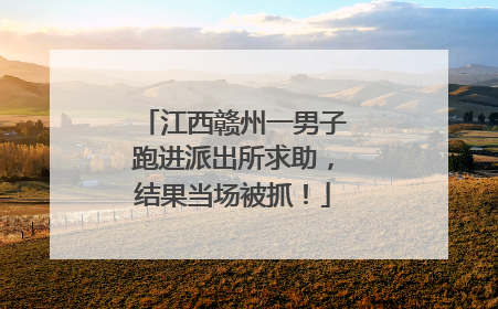 江西赣州一男子跑进派出所求助，结果当场被抓！
