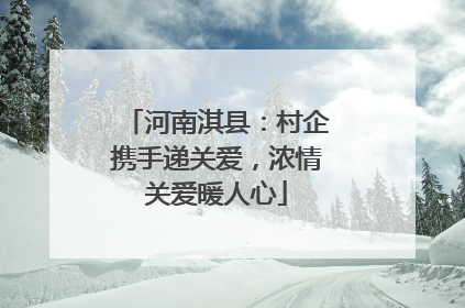 河南淇县：村企携手递关爱，浓情关爱暖人心