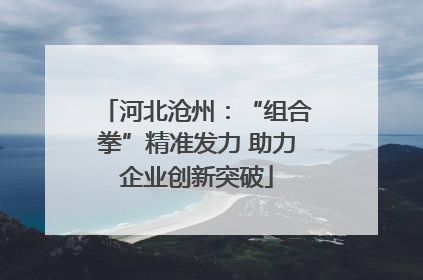 河北沧州：“组合拳”精准发力 助力企业创新突破