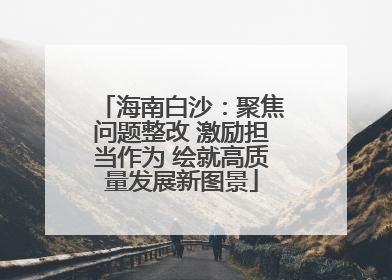 海南白沙：聚焦问题整改 激励担当作为 绘就高质量发展新图景