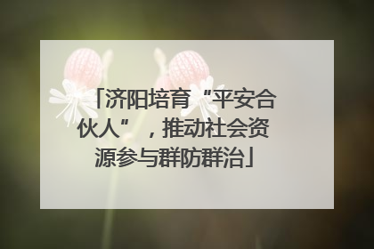 济阳培育“平安合伙人”，推动社会资源参与群防群治
