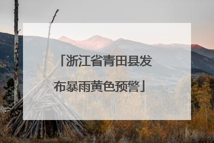 浙江省青田县发布暴雨黄色预警