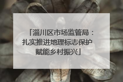 淄川区市场监管局：扎实推进地理标志保护 赋能乡村振兴