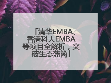 清华EMBA、香港科大EMBA等项目全解析，突破生态藩篱