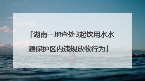 湖南一地查处3起饮用水水源保护区内违规放牧行为