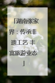 湖南张家界：传承非遗工艺 丰富旅游业态