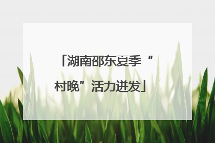 湖南邵东夏季“村晚”活力迸发