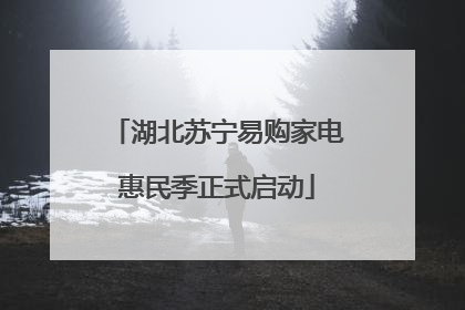 湖北苏宁易购家电惠民季正式启动