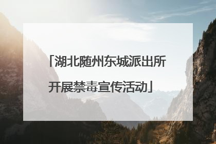 湖北随州东城派出所开展禁毒宣传活动