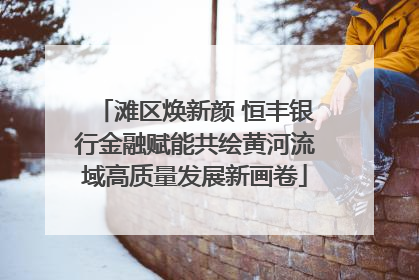 滩区焕新颜 恒丰银行金融赋能共绘黄河流域高质量发展新画卷
