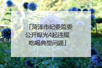 菏泽市纪委监委公开曝光4起违规吃喝典型问题
