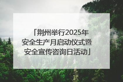 荆州举行2025年安全生产月启动仪式暨安全宣传咨询日活动