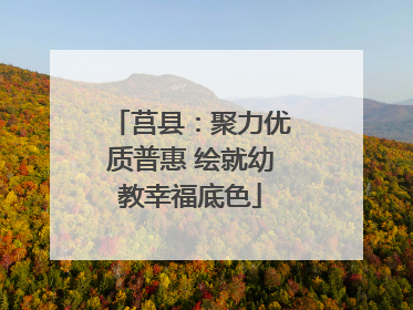 莒县：聚力优质普惠 绘就幼教幸福底色