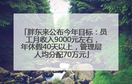 胖东来公布今年目标：员工月收入9000元左右，年休假40天以上，管理层人均分配70万元