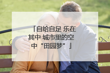 自给自足 乐在其中 城市里的空中“田园梦”
